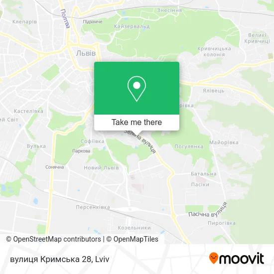 Карта вулиця Кримська 28