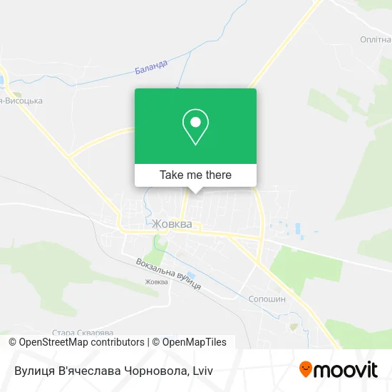 Карта Вулиця В'ячеслава Чорновола