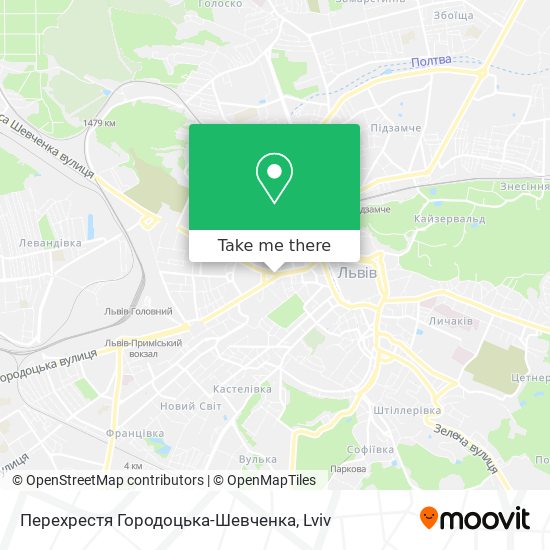 Перехрестя Городоцька-Шевченка map