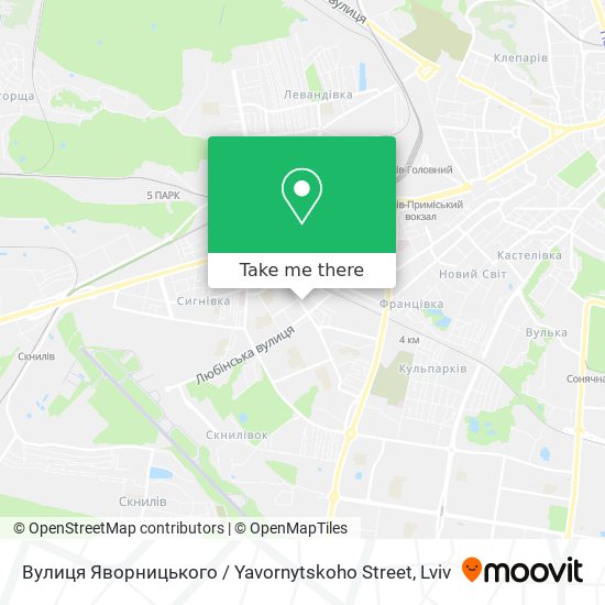 Вулиця Яворницького / Yavornytskoho Street map