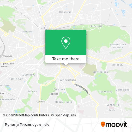 Вулиця Романчука map