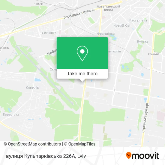 Карта вулиця Кульпарківська 226А