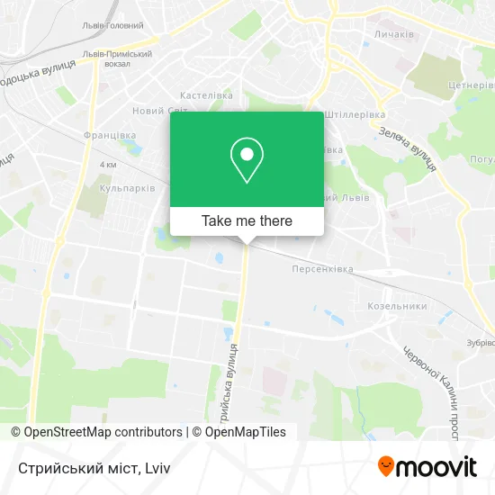 Карта Стрийський міст