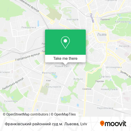 Карта Франківський районний суд м. Львова