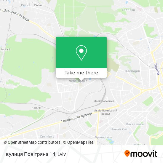 вулиця Повітряна 14 map