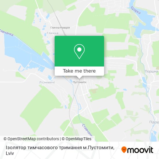 Ізолятор тимчасового тримання м.Пустомити map