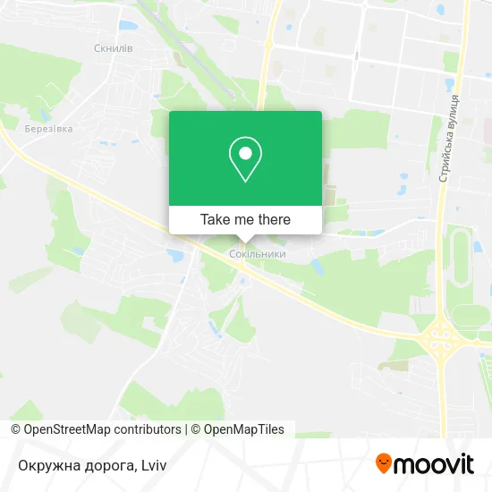 Карта Окружна дорога