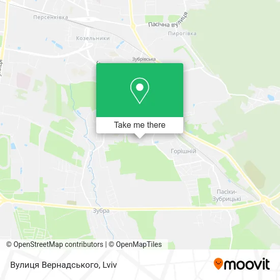 Карта Вулиця Вернадського