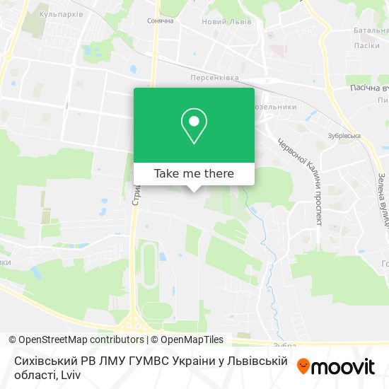 Карта Сихівський РВ ЛМУ ГУМВС Украіни у Львівській області