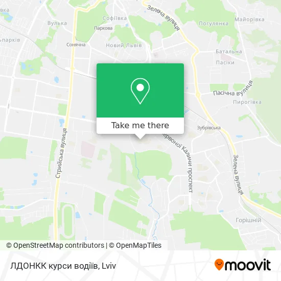 Карта ЛДОНКК курси водіїв