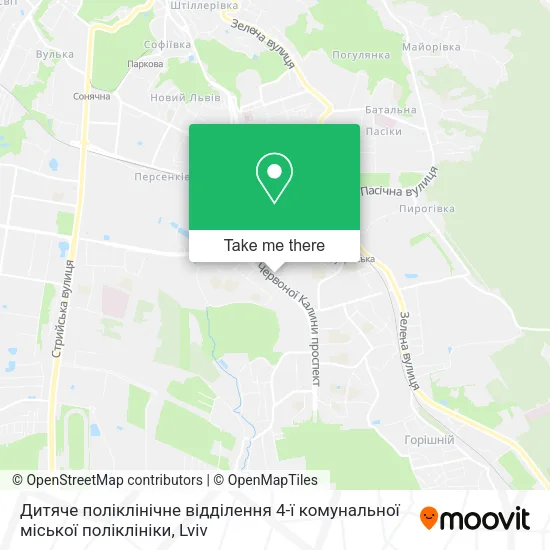 Карта Дитяче поліклінічне відділення 4-ї комунальної міської поліклініки