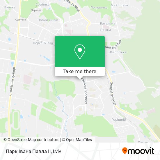 Парк Івана Павла ІІ map