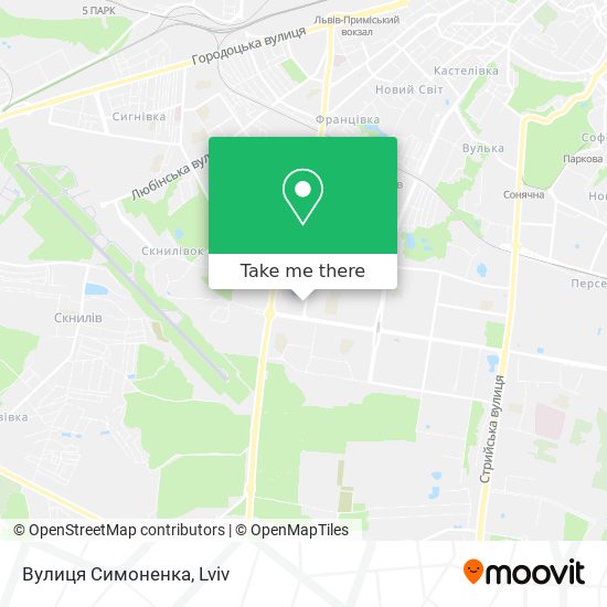 Вулиця Симоненка map