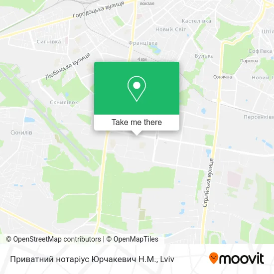 Карта Приватний нотаріус Юрчакевич Н.М.