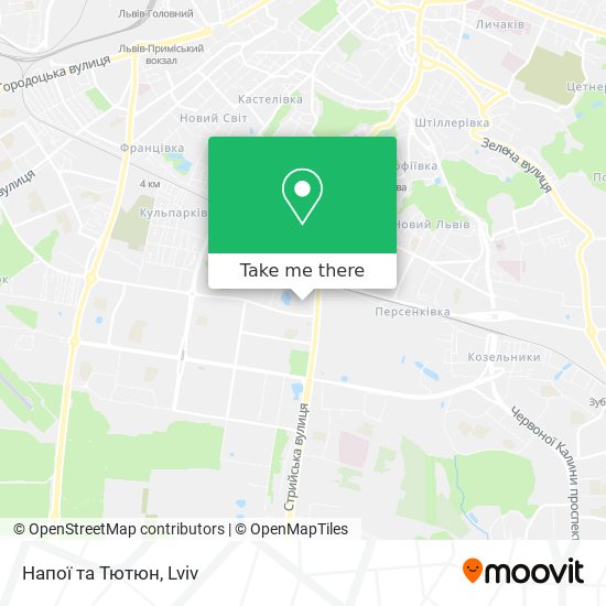 Напої та Тютюн map