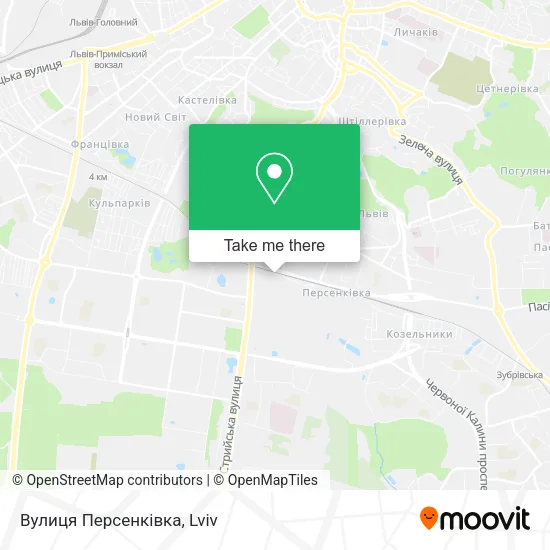 Карта Вулиця Персенківка