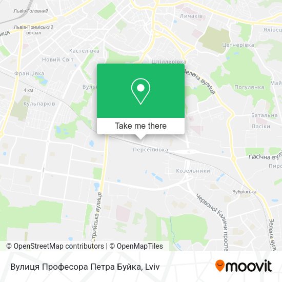 Карта Вулиця Професора Петра Буйка