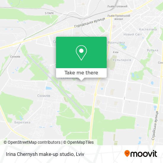 Irina Chernysh make-up studio map