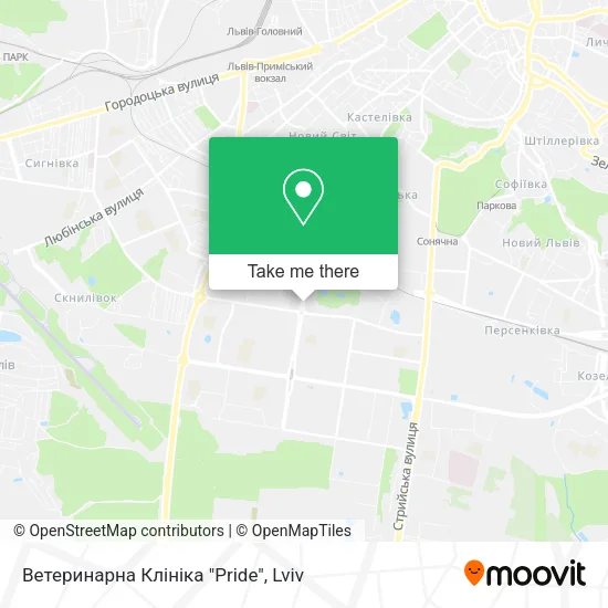 Карта Ветеринарна Клініка "Pride"