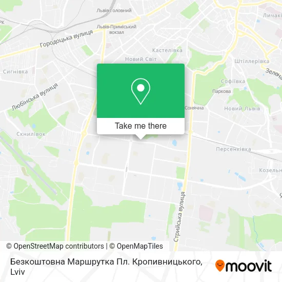 Карта Безкоштовна Маршрутка Пл. Кропивницького