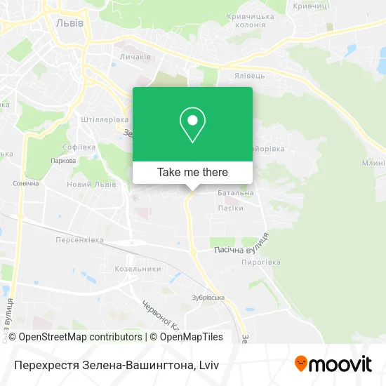 Карта Перехрестя Зелена-Вашингтона