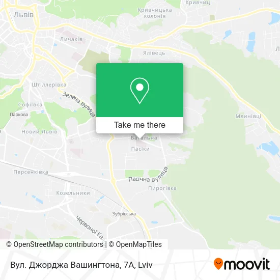 Карта Вул. Джорджа Вашингтона, 7А