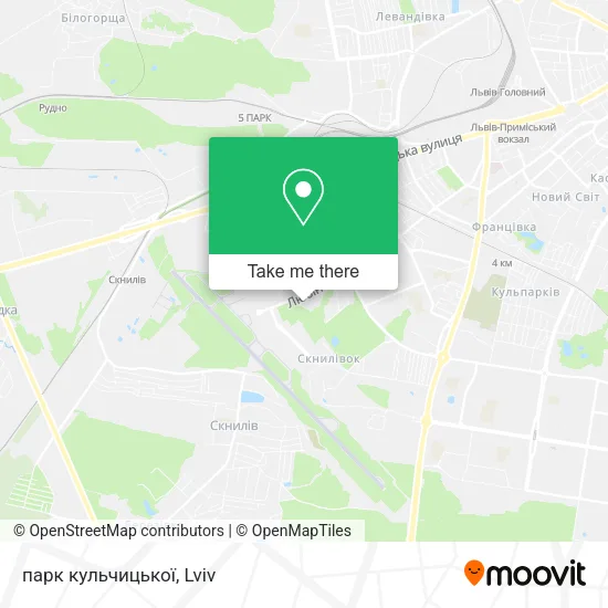Карта парк кульчицької