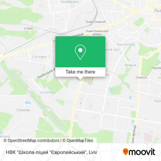 Карта НВК "Школа-ліцей "Європейський"