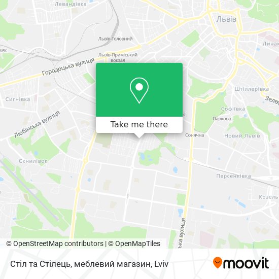 Карта Стіл та Стілець, меблевий магазин