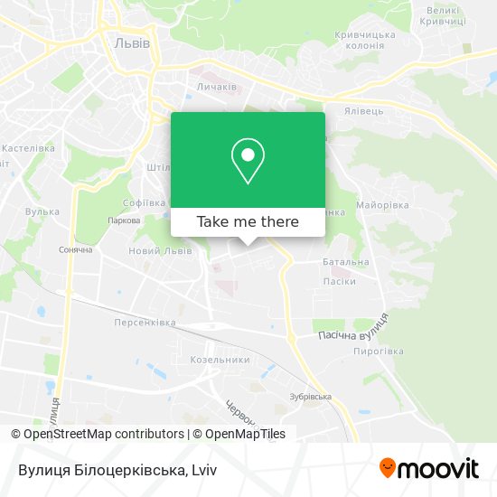 Вулиця Білоцерківська map