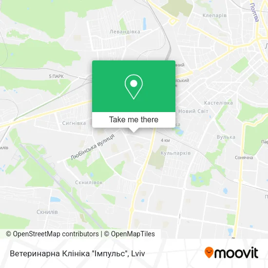 Карта Ветеринарна Клініка ''Імпульс''