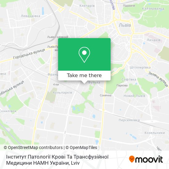 Інститут Патології Крові Та Трансфузійної Медицини НАМН України map