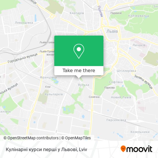Карта Кулінарні курси перші у Львові