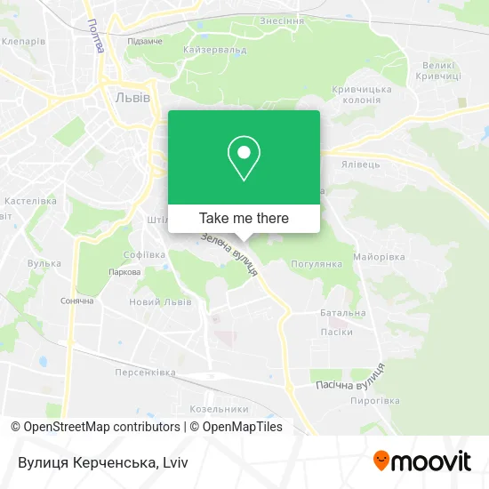 Карта Вулиця Керченська