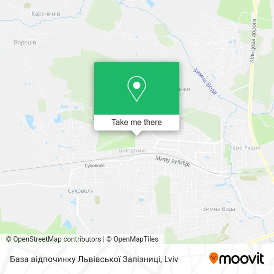 Карта База відпочинку Львівської Залізниці