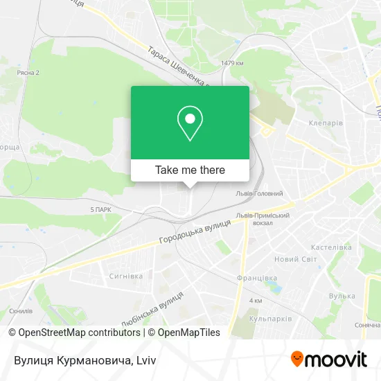 Карта Вулиця Курмановича
