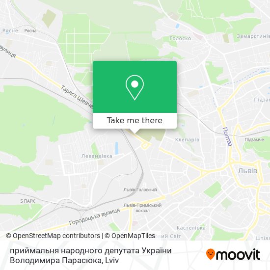 Карта приймальня народного депутата України Володимира Парасюка