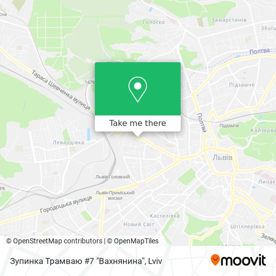 Зупинка Трамваю #7 "Вахнянина" map