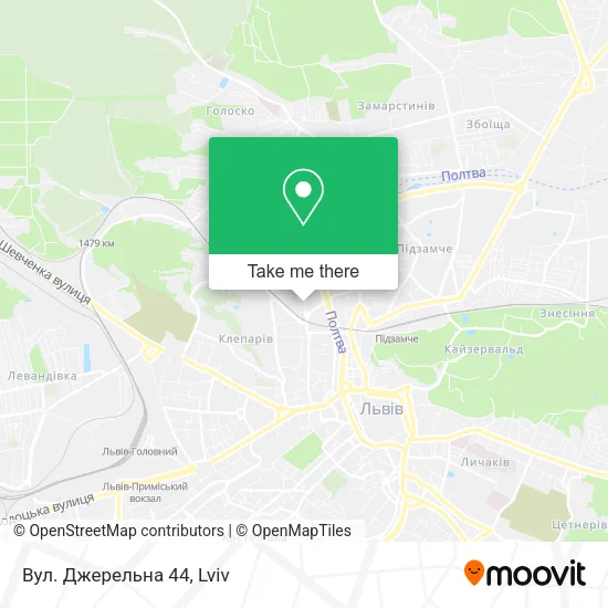Карта Вул. Джерельна 44
