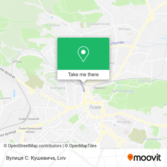 Карта Вулиця С. Кушевича