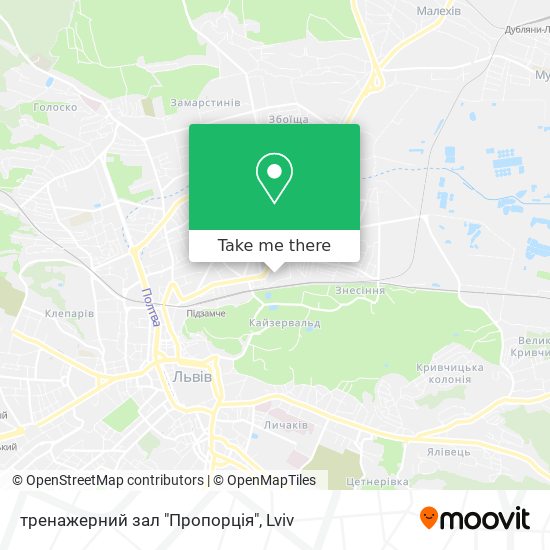 тренажерний зал "Пропорція" map