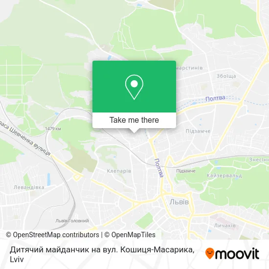 Карта Дитячий майданчик на вул. Кошиця-Масарика