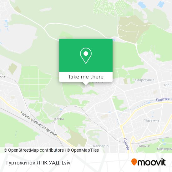 Гуртожиток ЛПК УАД map