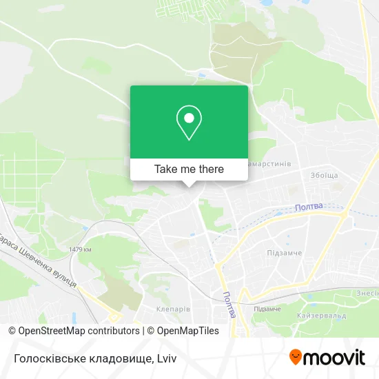 Карта Голосківське кладовище