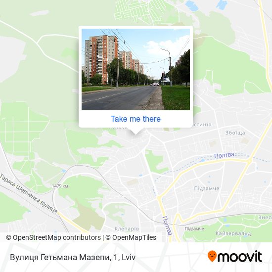 Вулиця Гетьмана Мазепи, 1 map