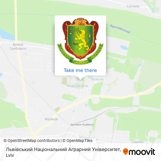 Карта Львівський Національний Аграрний Університет