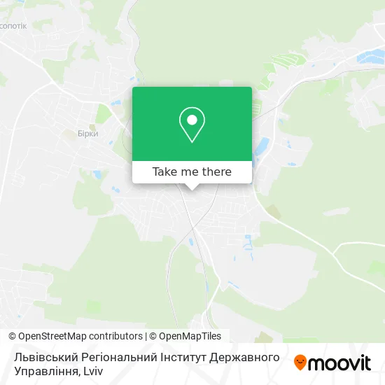 Карта Львівський Регіональний Інститут Державного Управління