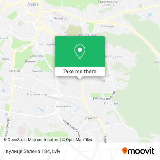вулиця Зелена 184 map