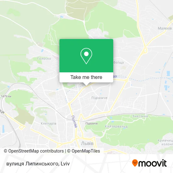 Карта вулиця Липинського