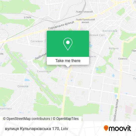 Карта вулиця Кульпарківська 170